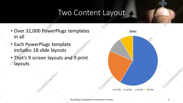 Two Content presentation slide layout