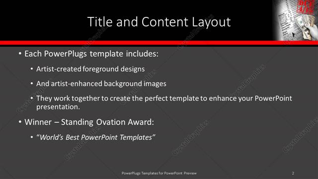 Title and Content presentation slide layout