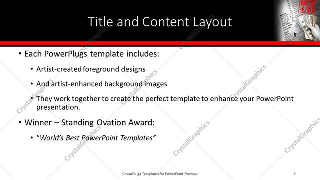Title and Content presentation slide layout