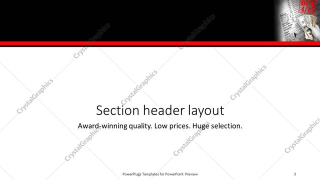 Section Header presentation slide layout