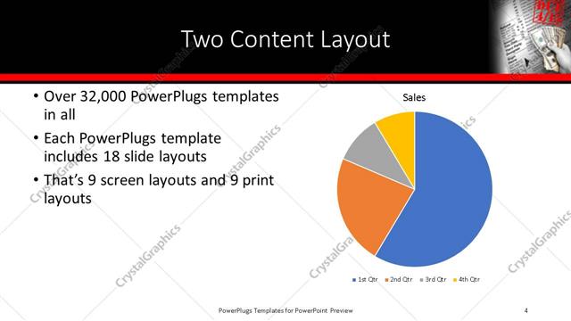 Two Content presentation slide layout