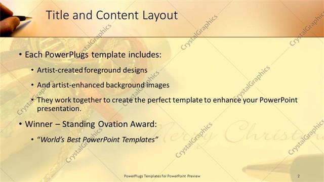 Title and Content presentation slide layout