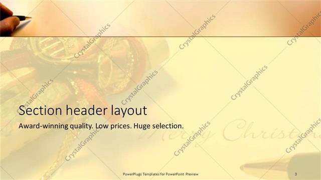 Section Header presentation slide layout