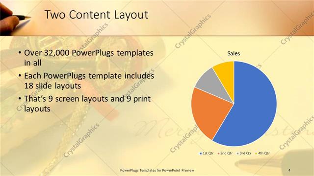 Two Content presentation slide layout