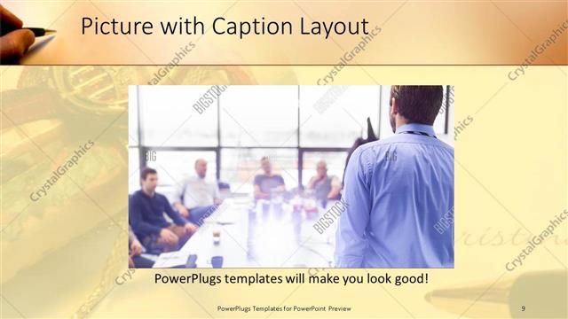 Picture with Caption presentation slide layout