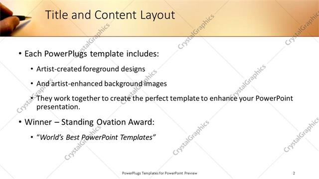 Title and Content presentation slide layout