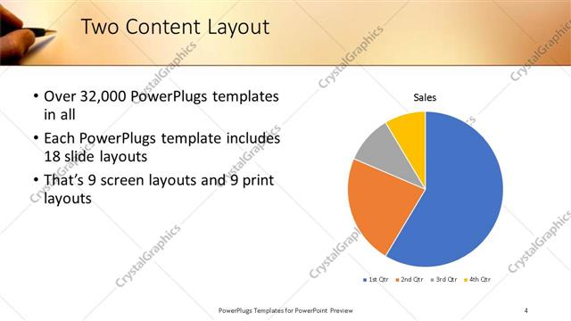 Two Content presentation slide layout