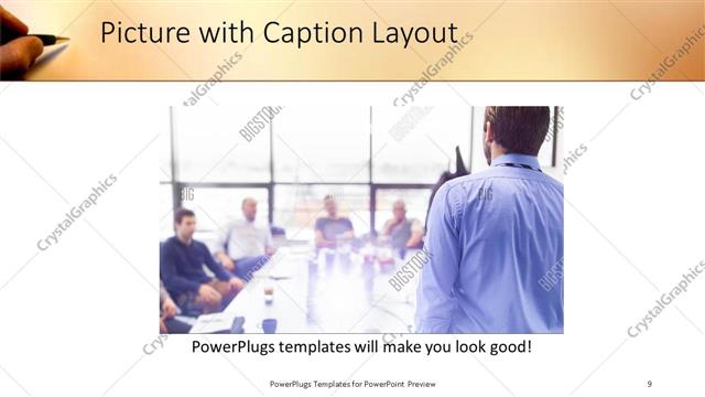 Picture with Caption presentation slide layout