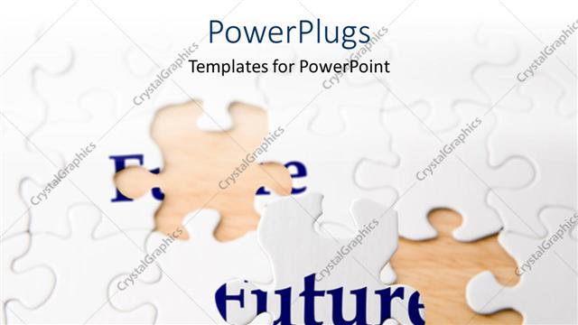  Presentation with future - Hand holding piece from Future jigsaw puzzle
