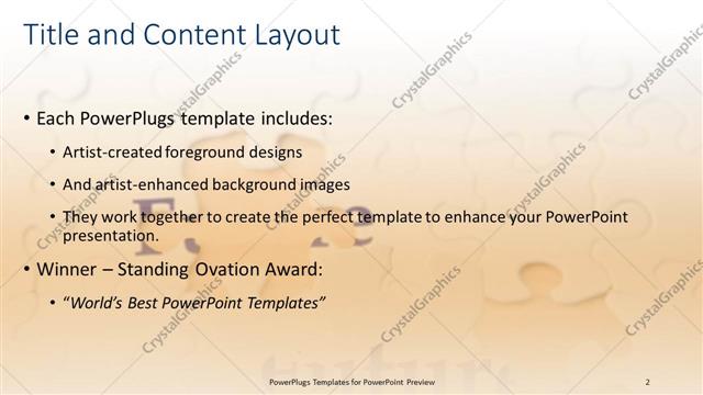 Title and Content presentation slide layout