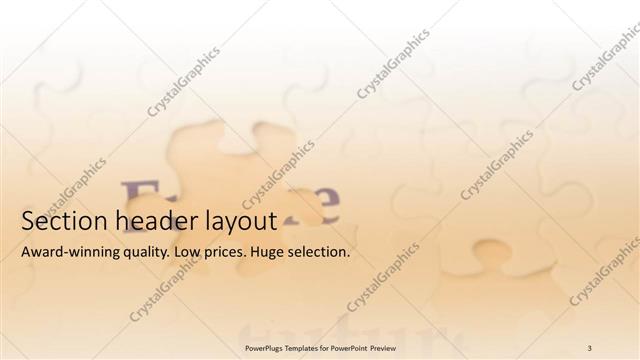 Section Header presentation slide layout