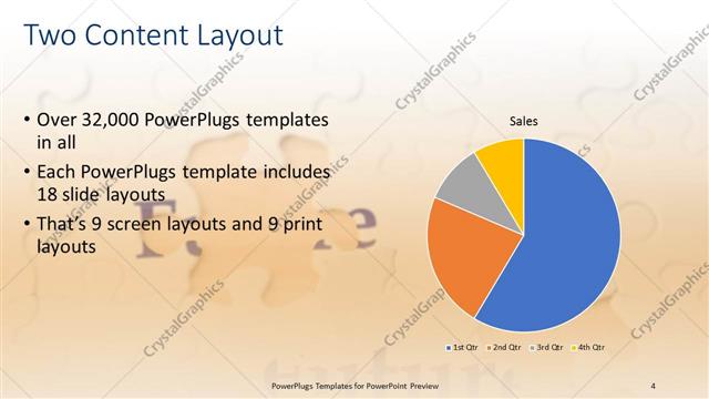 Two Content presentation slide layout