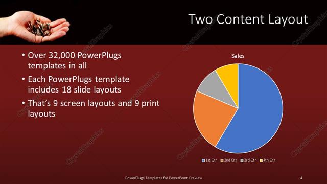 Two Content presentation slide layout