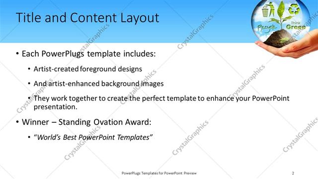 Title and Content presentation slide layout