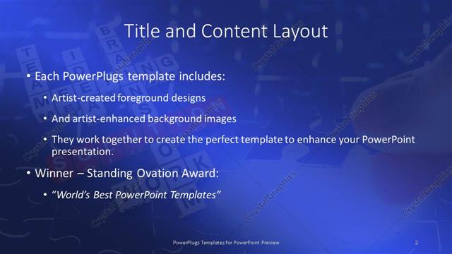 Title and Content presentation slide layout