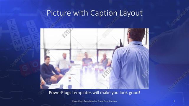 Picture with Caption presentation slide layout