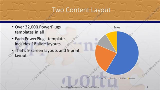 Two Content presentation slide layout