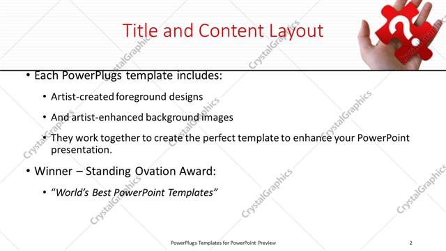 Title and Content presentation slide layout