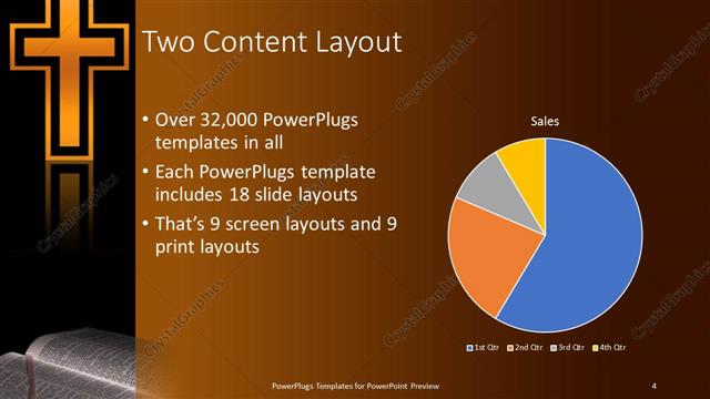 Two Content presentation slide layout