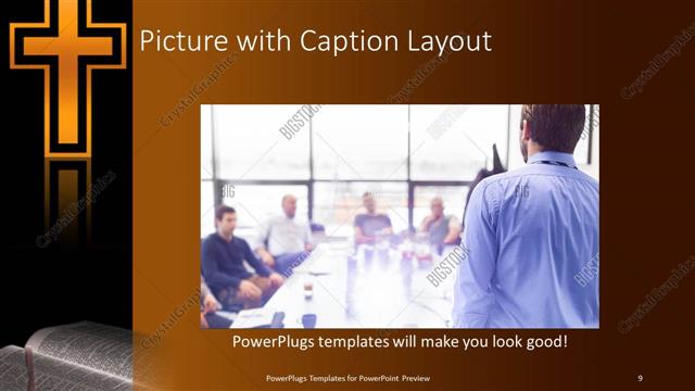 Picture with Caption presentation slide layout