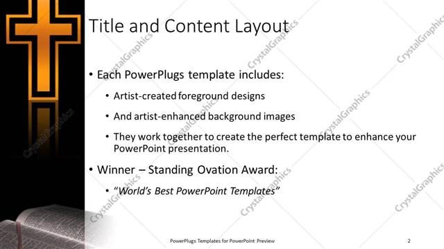 Title and Content presentation slide layout