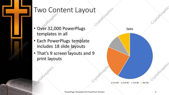 Two Content presentation slide layout