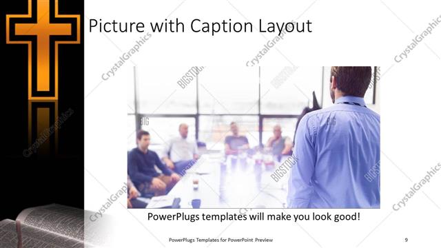 Picture with Caption presentation slide layout
