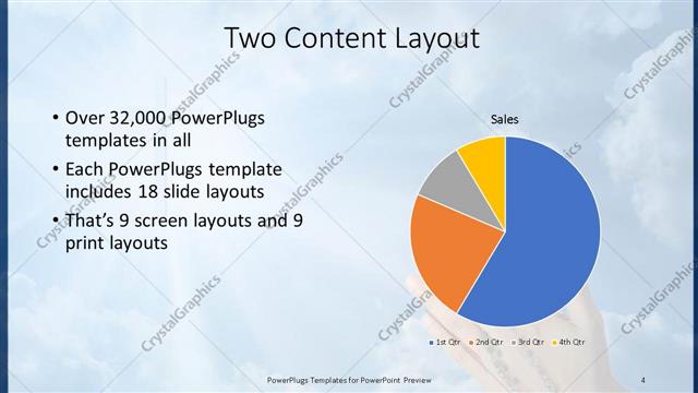 Two Content presentation slide layout