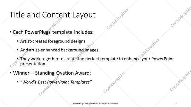 Title and Content presentation slide layout