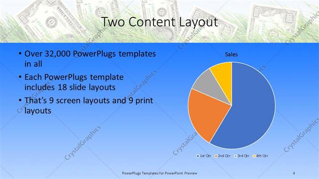 Two Content presentation slide layout