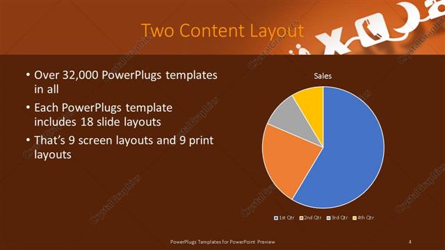 Two Content presentation slide layout
