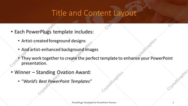 Title and Content presentation slide layout