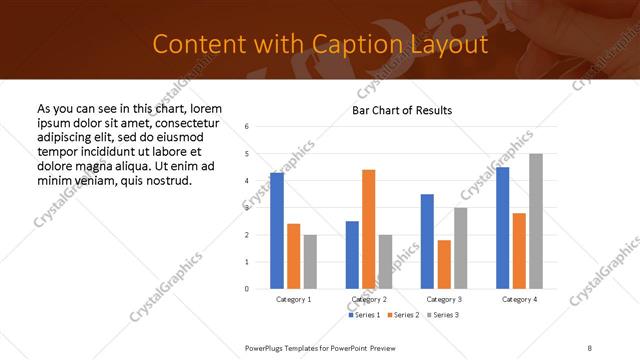 Content with Caption presentation slide layout