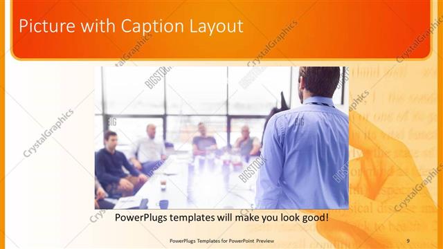 Picture with Caption presentation slide layout
