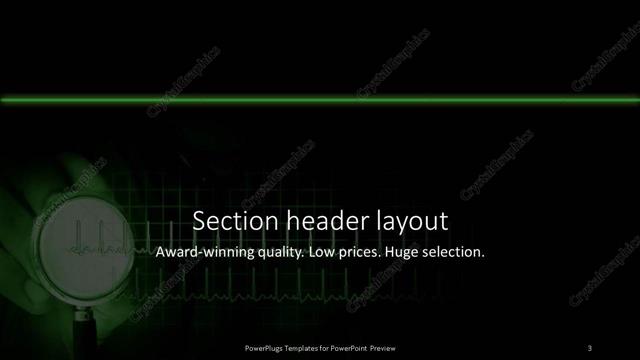 Section Header presentation slide layout