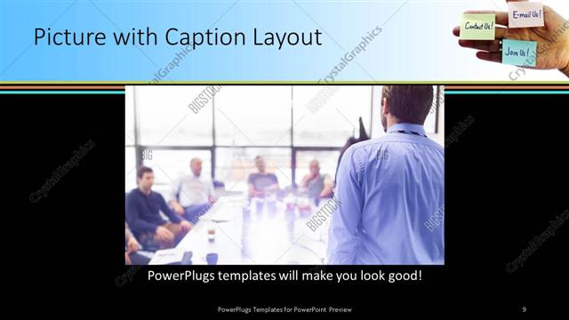 Picture with Caption presentation slide layout