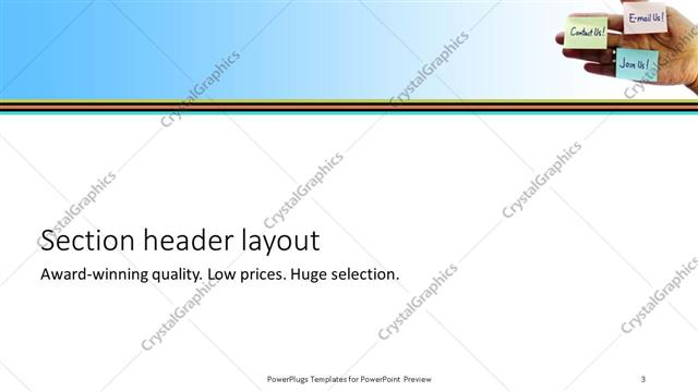 Section Header presentation slide layout