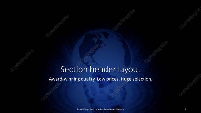 Section Header presentation slide layout