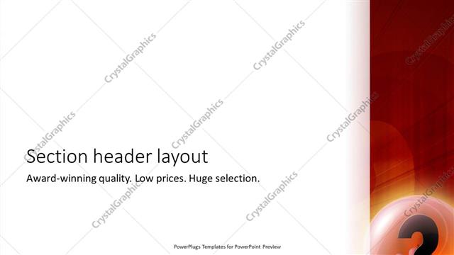 Section Header presentation slide layout
