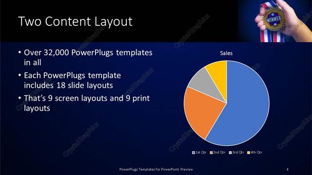 Two Content presentation slide layout