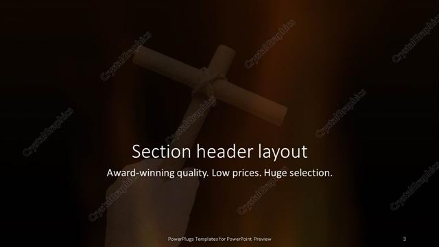 Section Header presentation slide layout