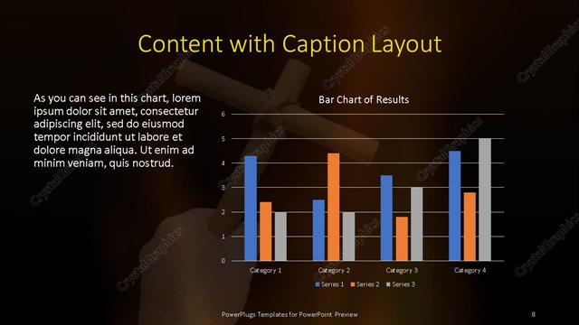 Content with Caption presentation slide layout