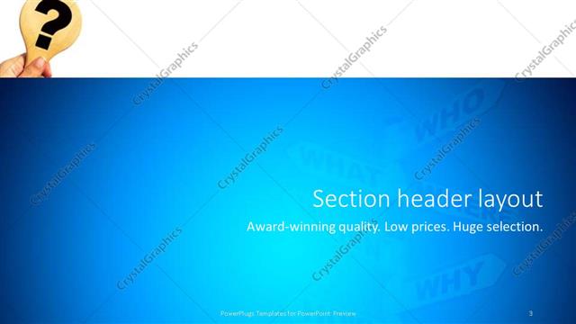 Section Header presentation slide layout