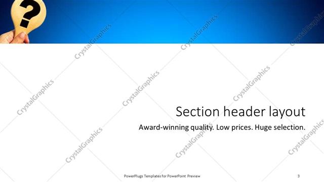 Section Header presentation slide layout