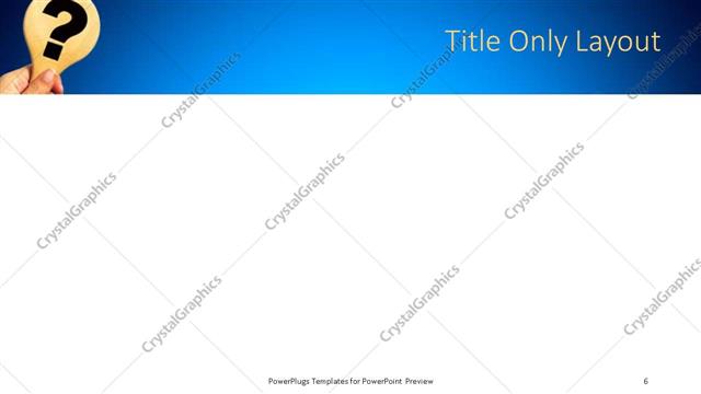 Title Only presentation slide layout