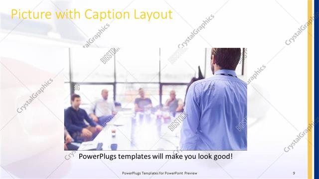 Picture with Caption presentation slide layout