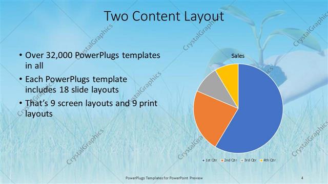 Two Content presentation slide layout
