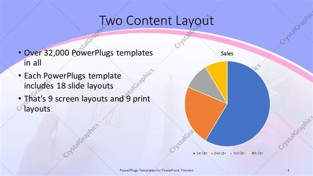 Two Content presentation slide layout