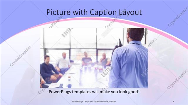 Picture with Caption presentation slide layout