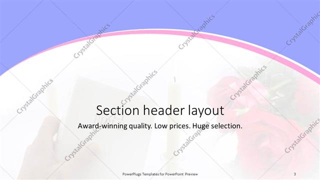 Section Header presentation slide layout